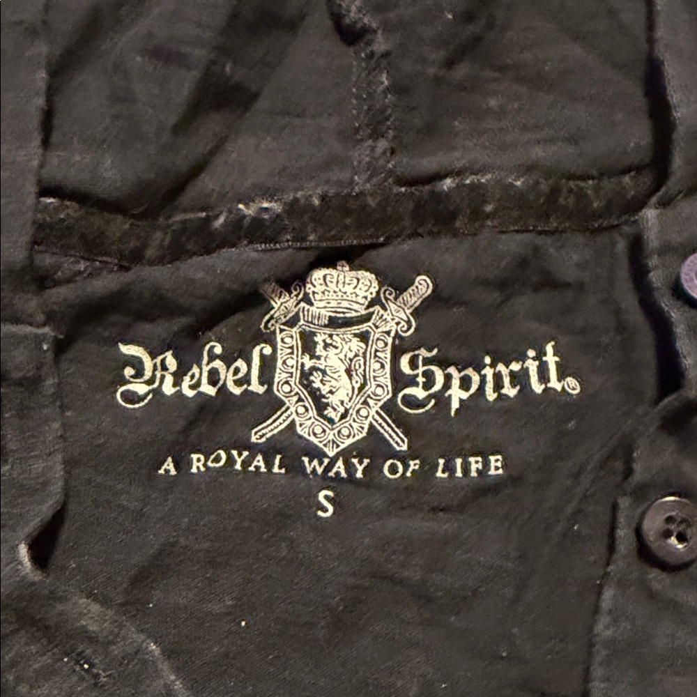 π₯ Rebel Spirit Gold Embellished Hoodie β Y2K Gothic / Ed Hardy Style π₯ - Picture 4 of 5